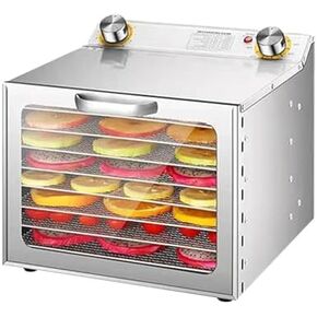 Dryer Machine, 400W with 6/8/12 Layers, Timing: 0-12H, Temperature: 35-90℃, 360° Fan for Drying Fruits, Vegetables, Meat, Seafood in Kuwait