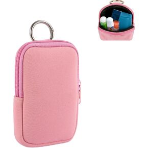 حقيبة استنشاق الربو - حقيبة واقية مع سلسلة مفاتيح، حامل سفر محمول لمعظم أجهزة الاستنشاق القياسية، للبالغين والأطفال (حقيبة تخزين فقط، وردي) in Kuwait