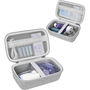 Asthma Inhaler Case Portable Nebulizer and Spacer Storage for Kids and Adults - Travel Carrying Case for Masks, Inhaler Holder (GREY) in Kuwait