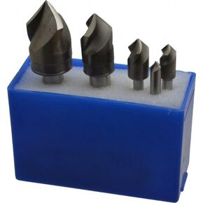 5-Piece M.A. Ford Countersink Set, 1/4" to 1" Head Diam, 82 Angle, Single End, 3 Flutes, High Speed Steel by Penn Tool Co. in Saudi Arabia