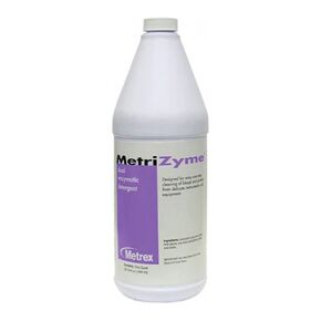 منظف ​​Metrex MetriZyme ثنائي الأنزيمية، 1 لتر - منظف إنزيمي للتنظيف المسبق للأدوات الطبية، تركيبة منخفضة الرغوة مع مواد خافضة للتوتر السطحي، لطيفة على الأدوات، عطر النعناع (عبوة من قطعة واحدة) in Kuwait