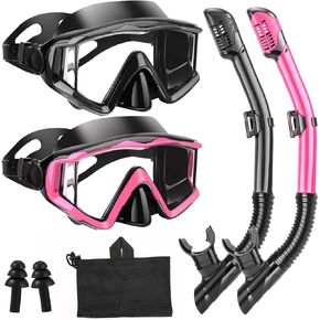 معدات الغطس للبالغين والأطفال، مجموعة أقنعة الغطس، قناع الغطس، قناع الغطس لنظارات السباحة، مشبك ضبط تلقائي مقاوم للتسرب والضباب in Kuwait