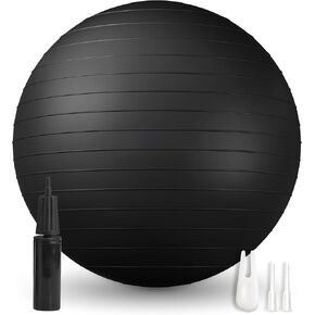 كرة التمرين - كرة اليوجا مضادة للانفجار ومقاومة للانزلاق، للياقة البدنية، والحمل، والثبات، والتوازن، والتمارين الأساسية - كرة تدريب مع مضخة سريعة - المكتب، المنزل، صالة الألعاب الرياضية in Kuwait
