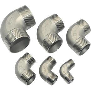 1PC 1/2" 3/4" 1" 1-1/4" 1-1/2" 2" 304 Stainless Steel Male Threaded Elbow 90 Degree Elbow Water Pipe Fitting SS304 Joint Connector(2") in Kuwait