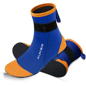 XUKER Neoprene Water Socks for Kids, Fin Aqua Socks 3mm for Sand Beach Volleyball Snorkel Pool Swim Surf in Kuwait