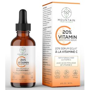 Vitamin C Serum – 20% 3-0-Ethyl Ascorbic Acid, Ferulic Acid & Vitamin E – Brightening, Hydrating, Anti-Aging Serum for Dark Spots, Uneven Skin Tone & Wrinkles – 30mL / 1 fl oz in Saudi Arabia