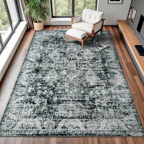 5 × 8 سجادة منطقة غير قسيمة ، سجاد ناعم حديث لآلة غرفة المعيشة قابلة للغسل سهلة النظيف ، أطفال أليف ودية غير سقيفة ، مريحة لغرفة النوم غرفة الطعام المطبخ أرضية - رمادية in Kuwait