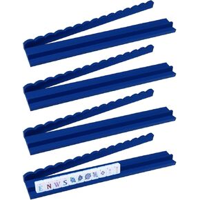 Leinuosen Wooden Mahjong Racks with Pushers 4 Set Magnet American Mahjong Tile Rack and Magnetically Attached Pushers Painted Tile Holders for Players Gift Family Game Night(Blue) in Kuwait