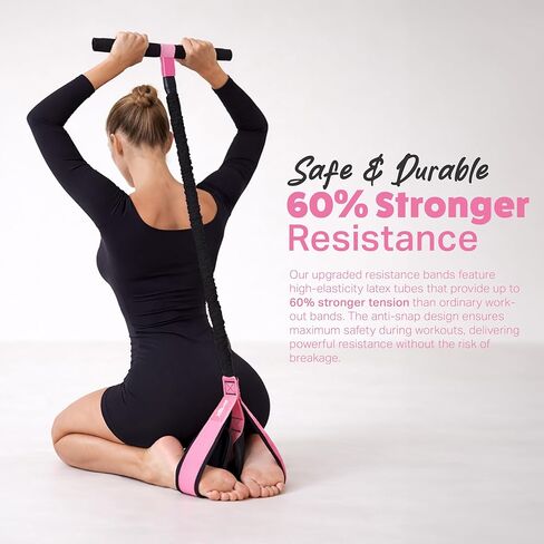 Resistance Bands with Handles, Pedal Resistance Band with Handle for Home Workout, Exercise Bands Resistance Training Equipment in Saudi Arabia