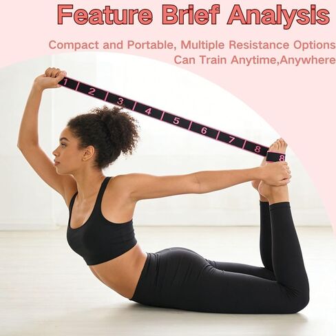 3PCS Fitness Resistance Band for Stretching and Yoga,Number Stretch Resistance Band with Clear Markings,8-Section Elastic Training Bands for Full Body Stretching Shaping in Saudi Arabia