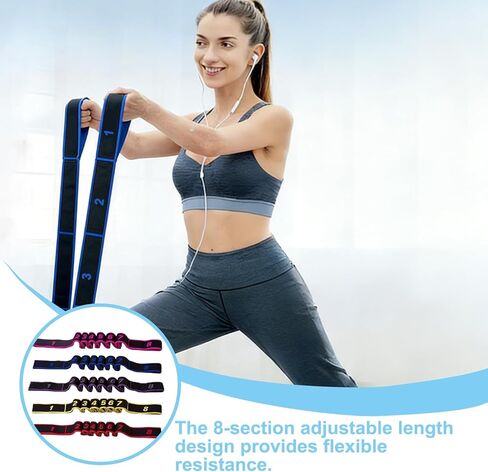 5 Pack Fitness Resistance Bands, Fitness Resistance Band for Stretching and Yoga, Applicable to Pilates, Flexibility Training, Full Body Workout in Kuwait