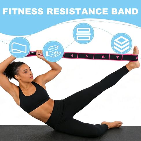 5 Pack Fitness Resistance Bands, Fitness Resistance Band for Stretching and Yoga, Applicable to Pilates, Flexibility Training, Full Body Workout in Kuwait