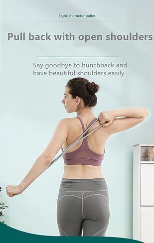 Figure 8 Resistance Bands with Handles for Women, 1 Pack Portable 8 Shape Exercise Band for Strength Training, Yoga, Pilates, Home Workouts in Saudi Arabia