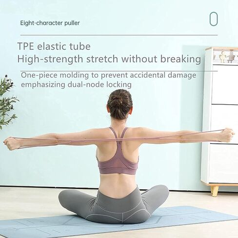 Figure 8 Resistance Bands with Handles for Women, 1 Pack Portable 8 Shape Exercise Band for Strength Training, Yoga, Pilates, Home Workouts in Saudi Arabia