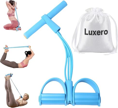 حزام Luxero Gentle Fit - أحزمة مقاومة من السيليكون المتينة مصممة خصيصًا للتدريبات المنزلية واللياقة البدنية - تمرين لكامل الجسم، تتميز بمقابض غير قابلة للانزلاق، مثالية لحرق الدهون وتوحيد لون البشرة in Kuwait