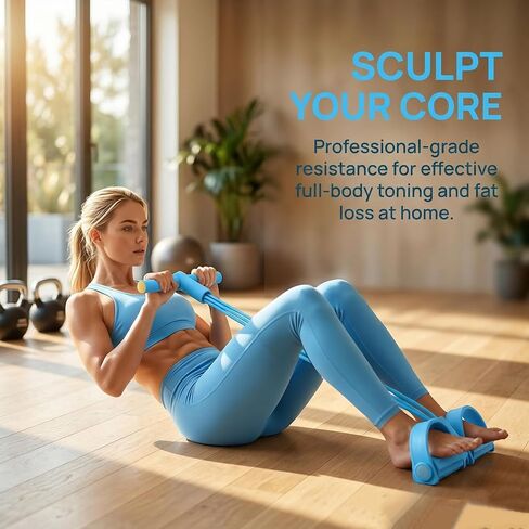حزام Luxero Gentle Fit - أحزمة مقاومة من السيليكون المتينة مصممة خصيصًا للتدريبات المنزلية واللياقة البدنية - تمرين لكامل الجسم، تتميز بمقابض غير قابلة للانزلاق، مثالية لحرق الدهون وتوحيد لون البشرة in Kuwait