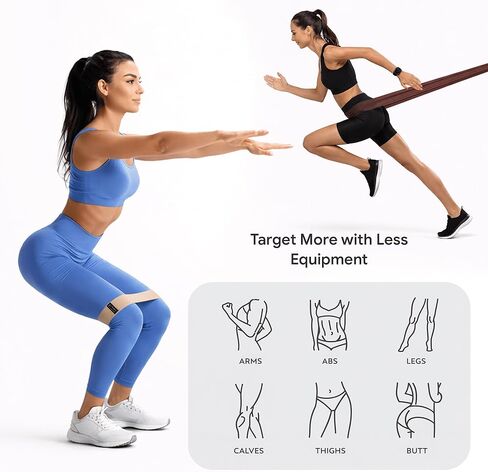 Neutral Resistance Bands Set – Heavy-Duty Exercise Bands for Glutes, Full-Body Strength Training, Home Workouts & Stretching in Saudi Arabia