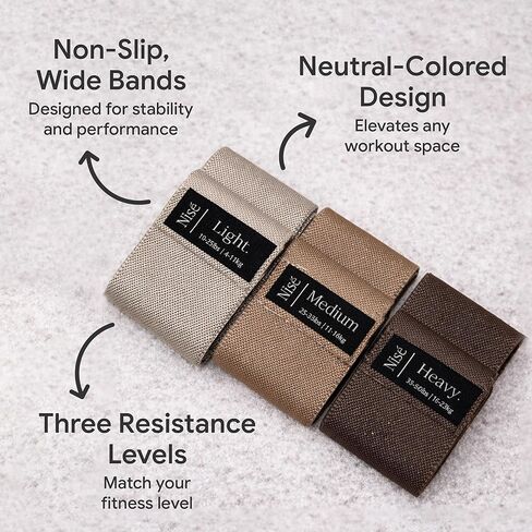 Neutral Resistance Bands Set – Heavy-Duty Exercise Bands for Glutes, Full-Body Strength Training, Home Workouts & Stretching in Saudi Arabia