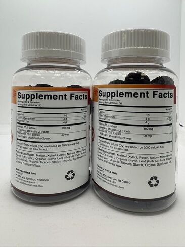 Vitamatic Valerian Root & Chamomile Gummies – Plant-Based Botanical Extract – Mixed Berry Flavor – Vegan, Non-GMO, Gluten-Free – Herbal Supplement – 60 Count (120 Count) in Saudi Arabia