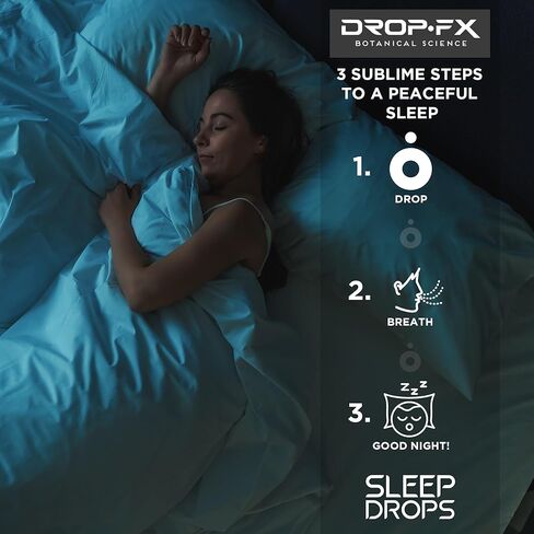 DROP FX Drops Natural Sleep Aid with Melatonin, Valerian & Lavender - Fast-Absorbing Liquid Formula for Deep Rest - Sleep Support Supplement in Saudi Arabia