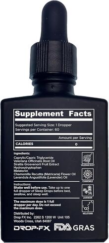 DROP FX Drops Natural Sleep Aid with Melatonin, Valerian & Lavender - Fast-Absorbing Liquid Formula for Deep Rest - Sleep Support Supplement in Saudi Arabia