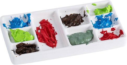 لوحة ألوان مائية ، لوحة السيراميك المحمولة 9 بئر ، مربع الطلاء المعدني بالملوحة الرطبة الفارغة مع لوحة الخزف (مربع سيلف) in Kuwait