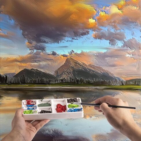 لوحة ألوان مائية ، لوحة السيراميك المحمولة 9 بئر ، مربع الطلاء المعدني بالملوحة الرطبة الفارغة مع لوحة الخزف (مربع سيلف) in Kuwait