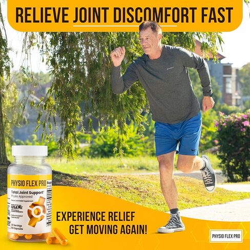 Total Joint Support Supplement - Joint Supplements for Men | Glucosamine, Chondroitin, Selenium & Bromelain | 60 Capsules, Joint Supplement Made in USA in Saudi Arabia