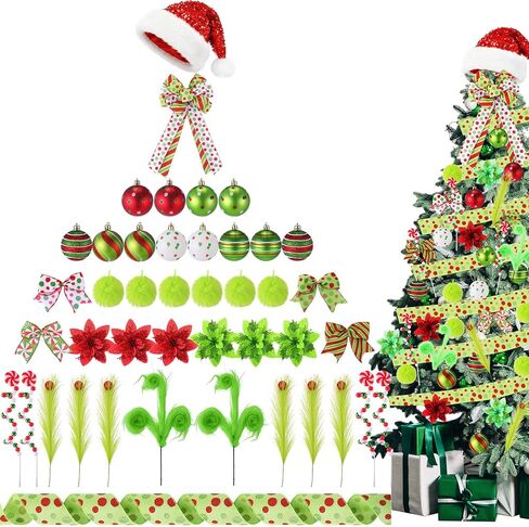 43 Pcs Summer Tree Ornaments Decorations Summer Tree Topper Flip Flop Funny Beach Sunglasses Flamingo Doll Pineapple Hanging Ornaments Ribbon and Faux Flowers for Luau Hawaii Party Supplies in Kuwait