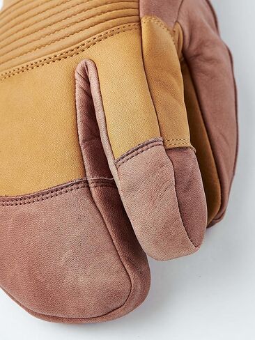 Hestra Vertical Cut CZone 3-Finger Leather Winter Glove - Windproof and Waterproof, Versatile 3-Finger Glove for Skiing, Snowboarding and Snow in Saudi Arabia