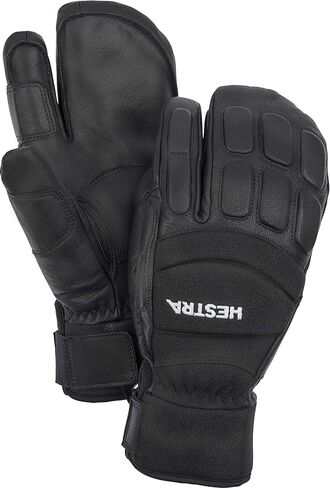 Hestra Vertical Cut CZone 3-Finger Leather Winter Glove - Windproof and Waterproof, Versatile 3-Finger Glove for Skiing, Snowboarding and Snow in Saudi Arabia