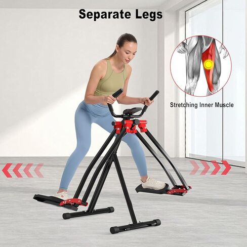 HOTWAVE Air Walker Exercise Machine, Home Space Walker Aerobic Stepper, Foldable Elliptical for Small Spaces - Cross Trainer Glider Exercise Machine for Men and Women Fitness Equipment in Kuwait