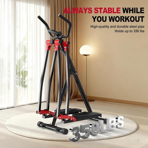 HOTWAVE Air Walker Exercise Machine, Home Space Walker Aerobic Stepper, Foldable Elliptical for Small Spaces - Cross Trainer Glider Exercise Machine for Men and Women Fitness Equipment in Kuwait