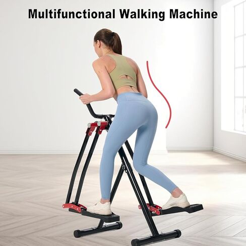 HOTWAVE Air Walker Exercise Machine, Home Space Walker Aerobic Stepper, Foldable Elliptical for Small Spaces - Cross Trainer Glider Exercise Machine for Men and Women Fitness Equipment in Kuwait
