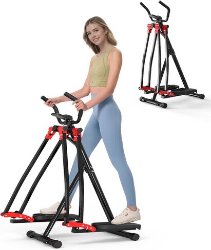 HOTWAVE Space Walker Exercise Machine - Air Walker Elliptical Trainer for Home Use, with Foldable Design for an Aerobic Stepper and Cross Trainer Glider Exercise Machine for Men and Women in Kuwait