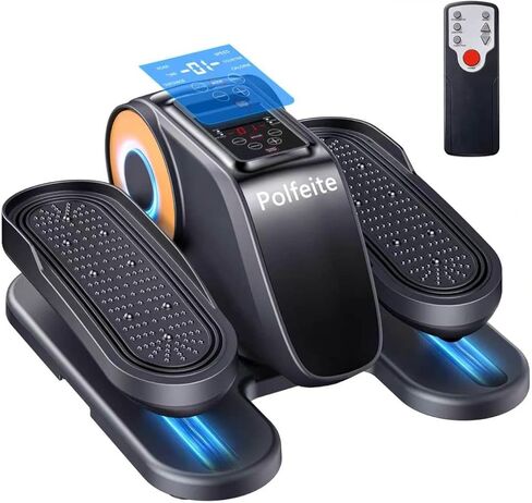 آلة بيضاوية الشكل تحت المكتب، تمرين ساق هادئ للمكتب المنزلي والبالغين وكبار السن، جهاز تحكم عن بعد، 12 سرعة، 3 أوضاع تلقائية، للأمام/الخلف، مجمعة بالكامل، رمادي in Kuwait