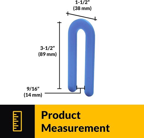 Brixwell PHS1632-XCP100 1/16" x 3-1/2" Plastic Horseshoe Shim Blue - Pack of 100 in Kuwait
