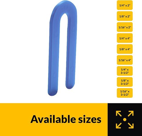 Brixwell PHS1632-XCP100 1/16" x 3-1/2" Plastic Horseshoe Shim Blue - Pack of 100 in Kuwait