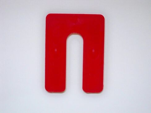 Plastic U-Shims Variety Pack (1/16-Blue, 1/8-Red, 1/4-Black) X 3 X 4 - Pack of 60 in Kuwait