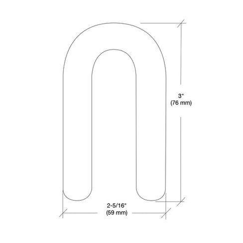 Red 1/8" x 2-5/16" x 3" Horseshoe Shims - 100 Shims in Saudi Arabia