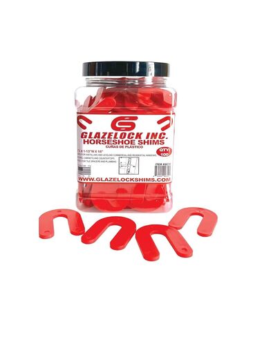2" Plastic Horseshoe Shim resealable containers; 1/8" Thick Red; 100 حشوة/حاوية in Kuwait