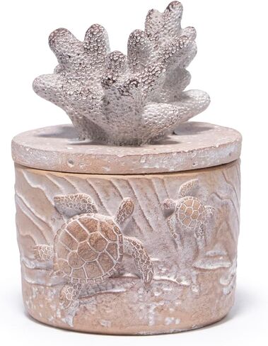 Hodao Sea Turtle Jewelry صندوق تذكار ديكورات منحوتة مرسومة يدويًا تذكارية صندوق تذكار هدايا سلحفاة البحر الربيعية مجوهرات ديكور صندوق ديكور هدايا الصيف ديكورات الطاولة in Kuwait