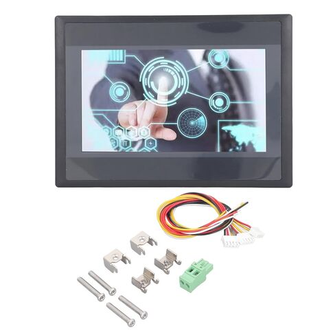 لوحة عرض TFT LCD مقاومة تعمل باللمس HMI صناعية مقاس 7 بوصة مع 800 × 480 12 مدخلاً و8 مخرجات لأنظمة التحكم PLC والأتمتة الصناعية لـ FX3U 20 40 48MRT DC4V 1A in Kuwait