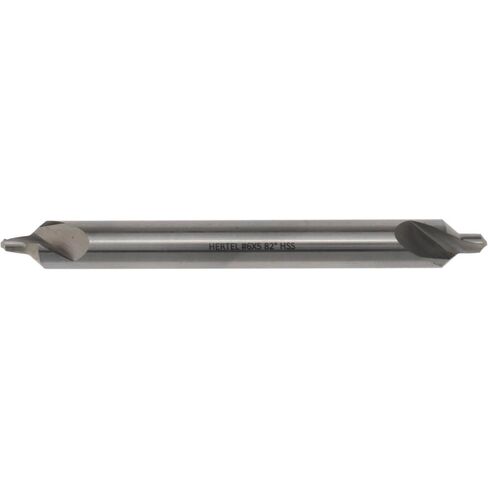 Combo Drill & Countersink, #6, HSS, 1/2" Body Diameter, 7/32" Point Diameter, 118° Angle, Bright Polished Finish, 5" OAL in Saudi Arabia