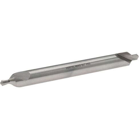 Combo Drill & Countersink, #6, HSS, 1/2" Body Diameter, 7/32" Point Diameter, 118° Angle, Bright Polished Finish, 5" OAL in Saudi Arabia