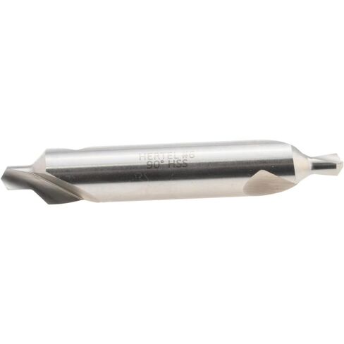 Combo Drill & Countersink, #6, 1/2" Body Dia, High Speed Steel, 7/32" Point Dia, Bright Polished Finish, 118° Angle, 3" OAL in Saudi Arabia