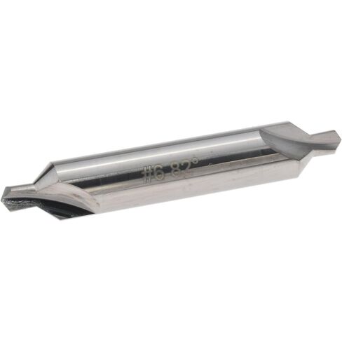 Combo Drill & Countersink, #6, 1/2" Body Diameter, Solid Carbide, Bright Finish, 7/32" Point Diameter, 7/32" Point Length, 3" OAL, RH Cut in Saudi Arabia