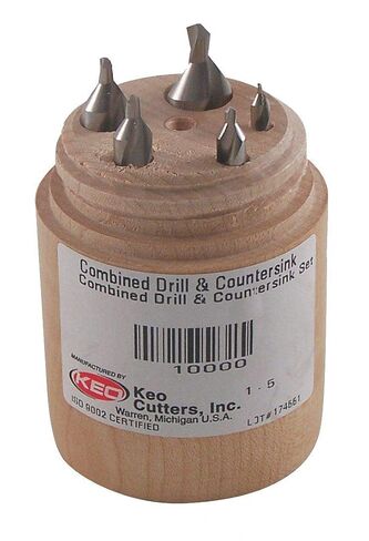 Drill/Countersink Set, 5 PC, 60 Deg, HSS in Saudi Arabia