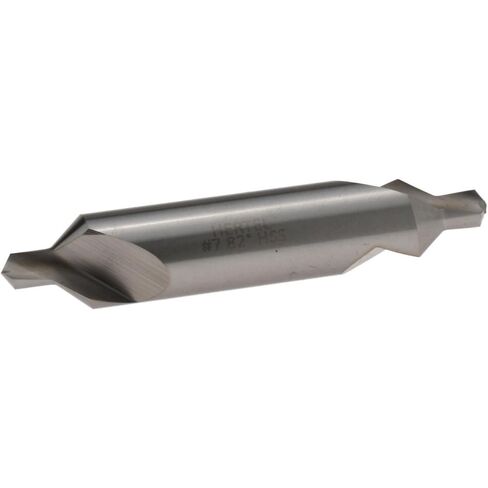 Combo Drill & Countersink, #7, High Speed Steel, 1/4" Point Dia, 5/8" Body Dia, Bright Polished Finish, 118° Angle, 3-1/4" OAL in Saudi Arabia