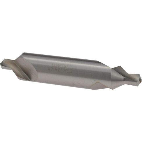 Combo Drill & Countersink, #7, High Speed Steel, 1/4" Point Dia, 5/8" Body Dia, Bright Polished Finish, 118° Angle, 3-1/4" OAL in Saudi Arabia